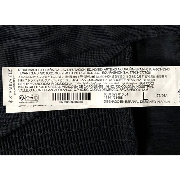 Stradivarius Tube Top Womens Large Steel Blue Asymmetrical Smocked Back NWT - Picture 9 of 16